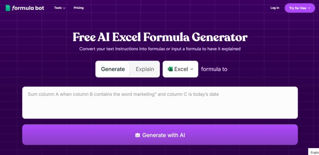 AI Excel Formula Generators