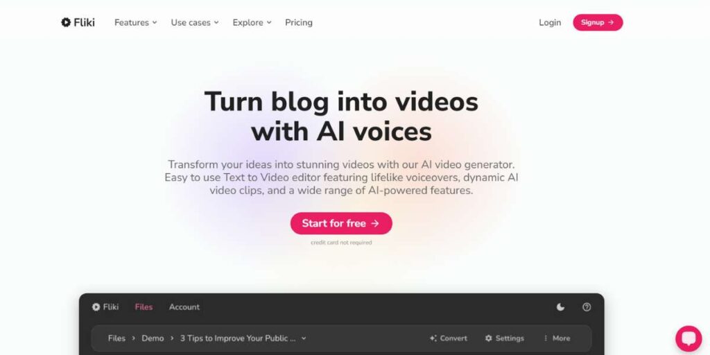 Fliki - Best AI Video Editing Software