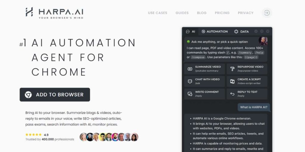 HARPA - AI Chrome Extensions