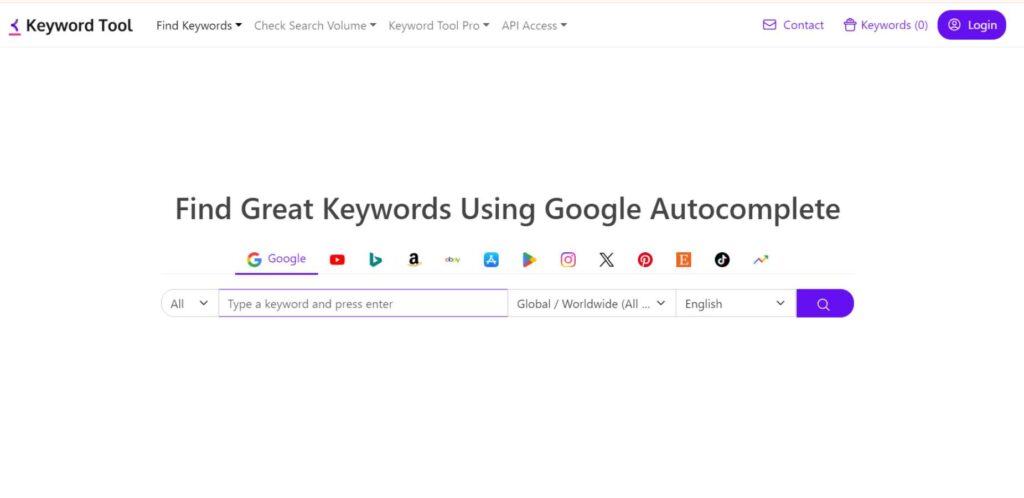 Keyword Research Tools- Keyword.io