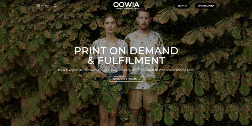 OOWIA - One of the Print on demand companies in india