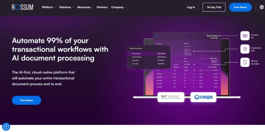 Rossum - Best Invoice Processing Automation Software