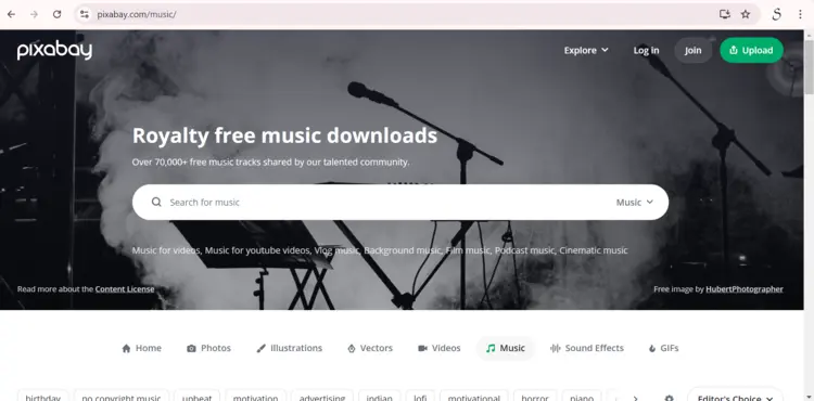 Top Copyright Free Music Websites
- Pixabay Music