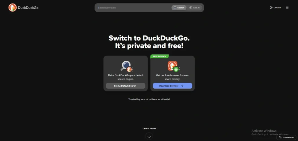 Google Maps Alternatives-DuckDuckGo Maps
