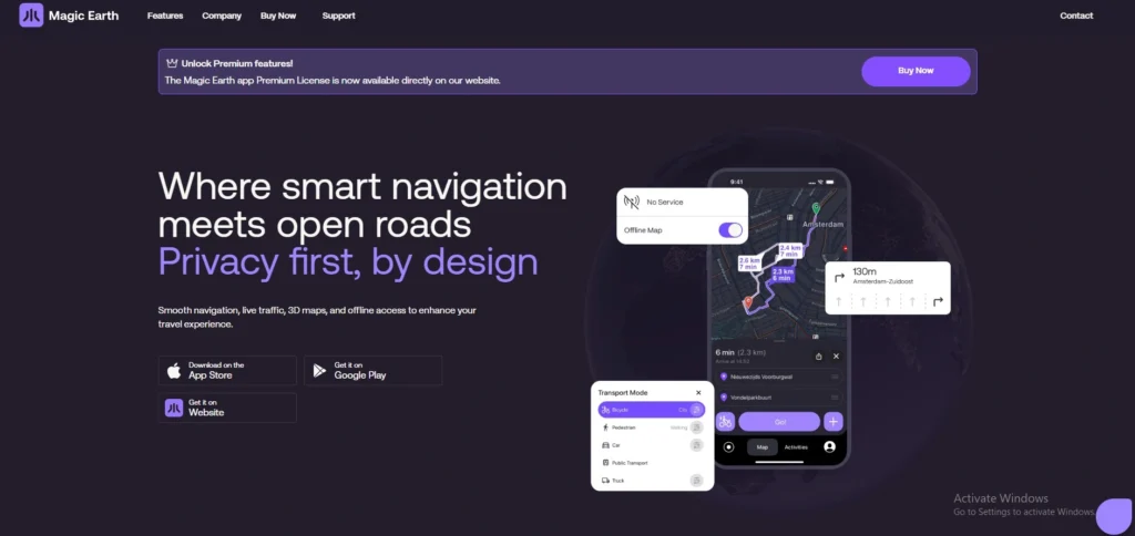 Google Maps Alternatives-Magic Earth 