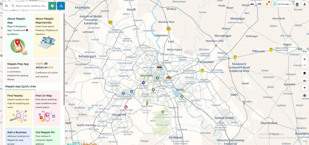 Google Maps Alternatives-Mappls (MapmyIndia)