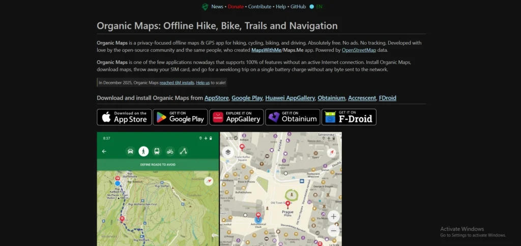 Google Maps Alternatives-Organic Maps 