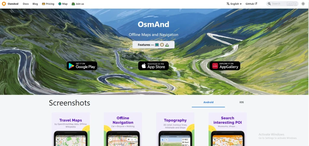 Google Maps Alternatives-OsmAnd 
