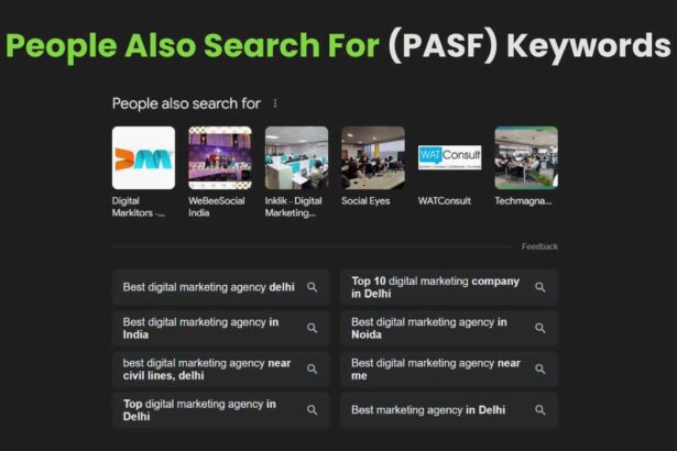 People Also Search For (PASF) Keywords