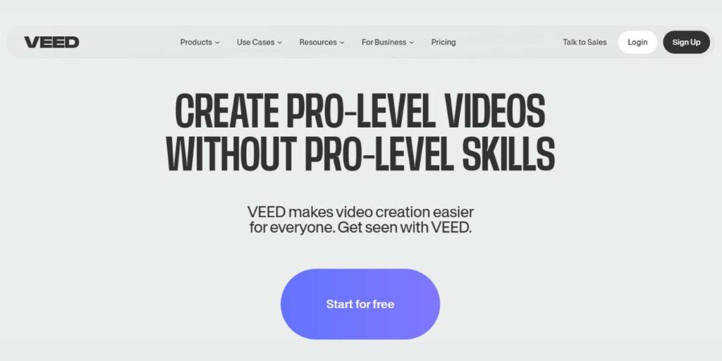 Veed - Best AI Video Editing Software