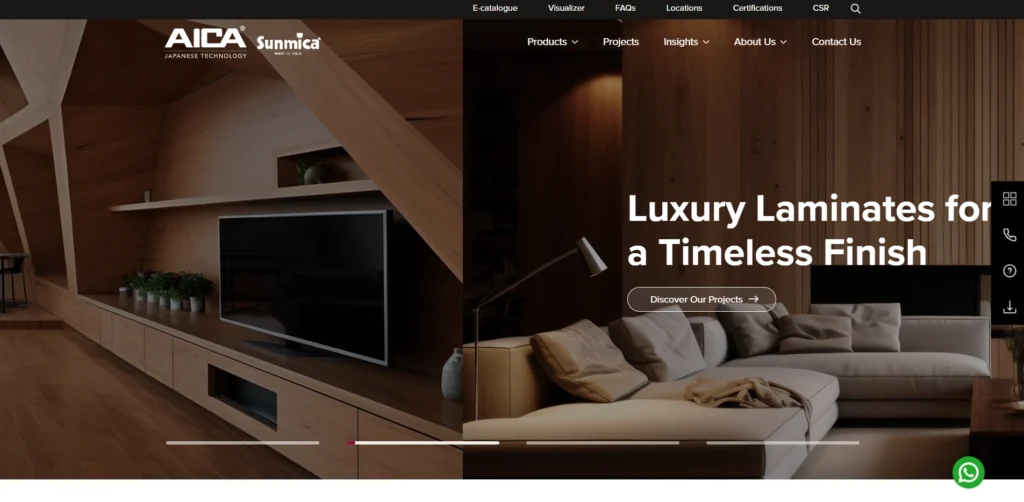 Laminate Brands in India -AICA Sunmica
