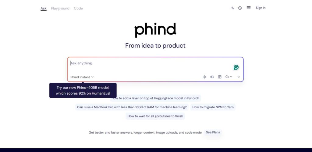 ChatGPT Alternatives - Phind