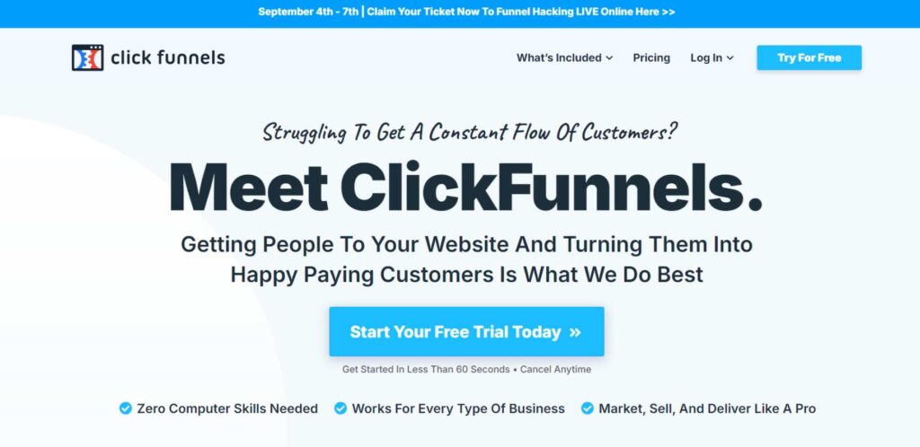 Landing Page Builders - Clickfunnels