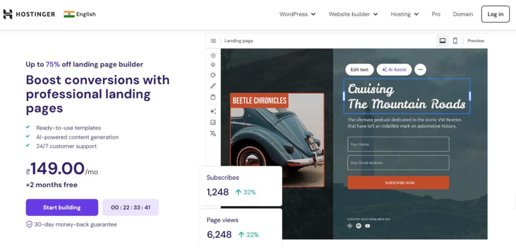 Landing Page Builders - Hostinger