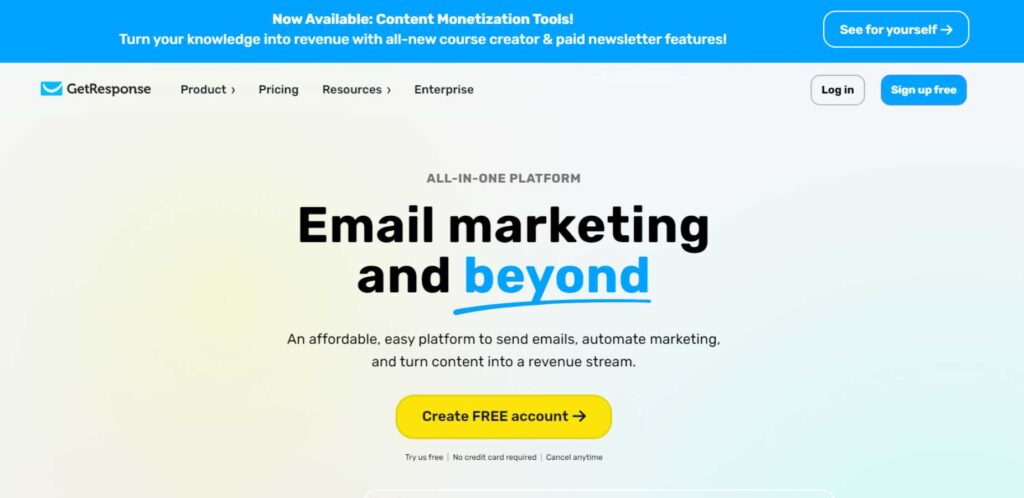 Mailchimp Alternatives - GetResponse