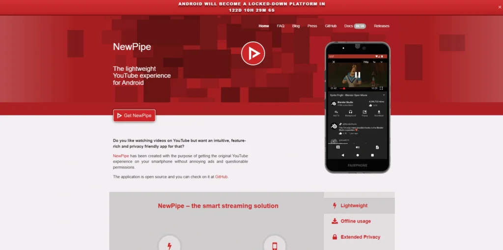 ad-free Y​o‍uTub‌e app-NewPipe