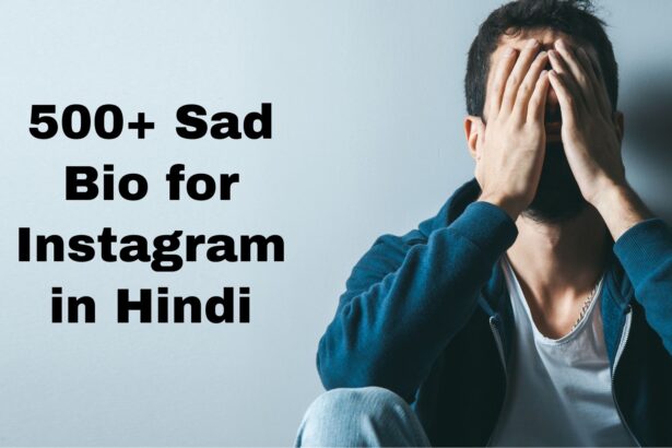 Sad Bio for Instagram in Hindi