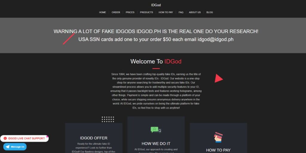 IDGod.ph - Best Fake ID Websites