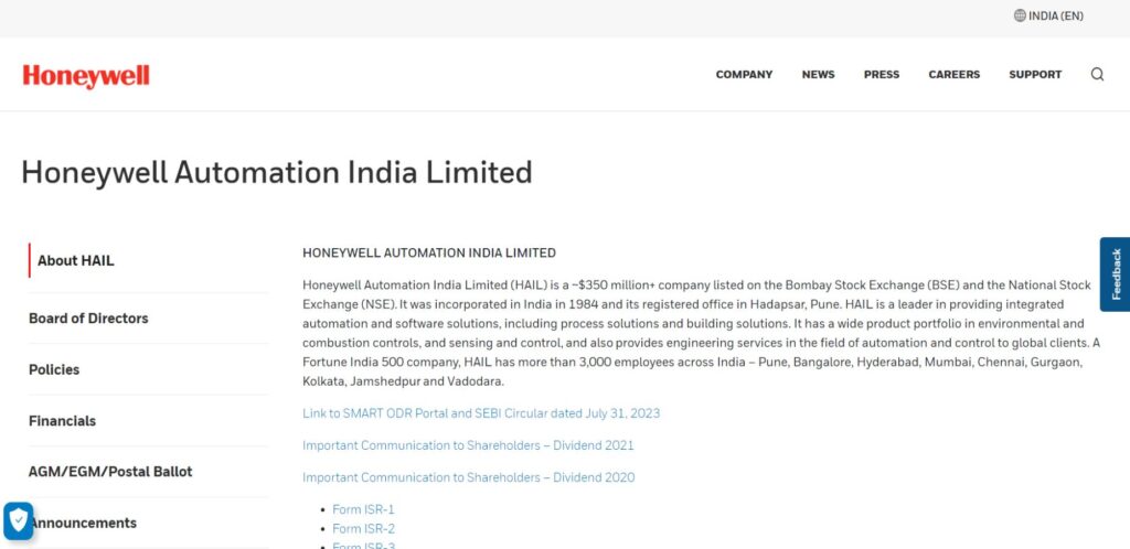 Manufacturing Companies in Pune - Honeywell Automation India Ltd.