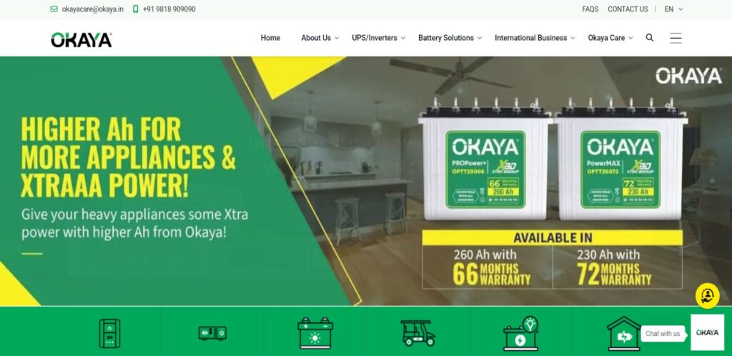 EV Battery Manufacturers in India - Okaya Power Group