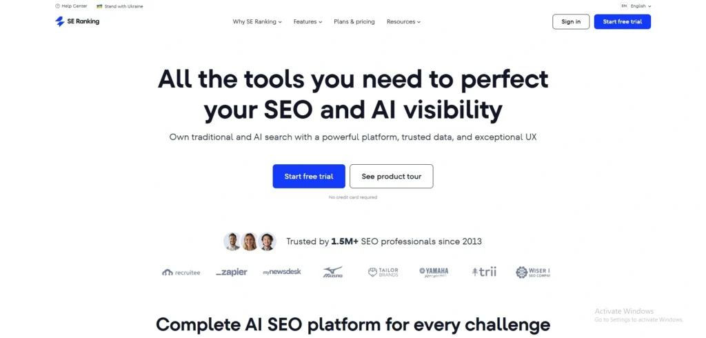 Google Ads competitor analysis tool- SE Ranking