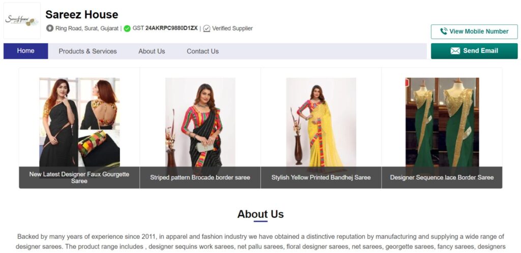 Saree Manufacturers in Surat - Sareez House