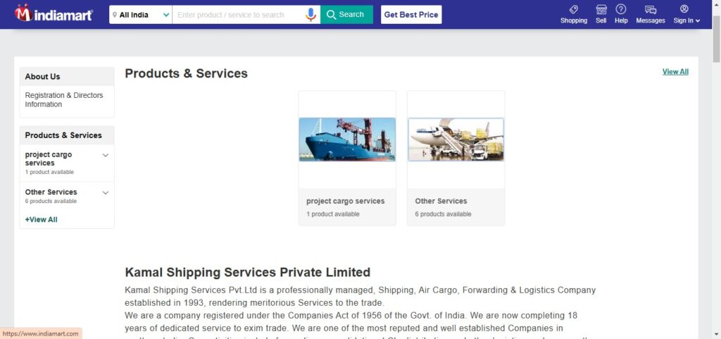 Top 10 Logistics Companies in Hyderabad-Kamal Shipping Services Pvt. Ltd. 