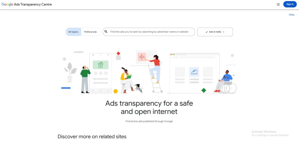 Google Ads competitor analysis tool- -Google Ads⁠ Transparency Centre