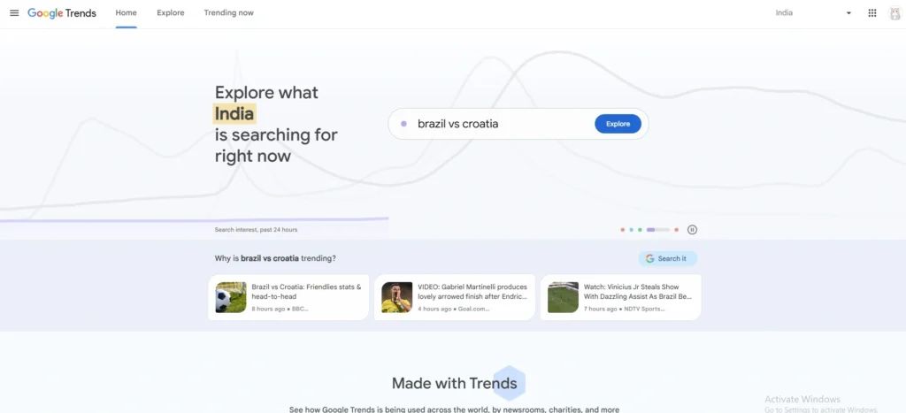 Google Ads competitor analysis tool- Google T​rends