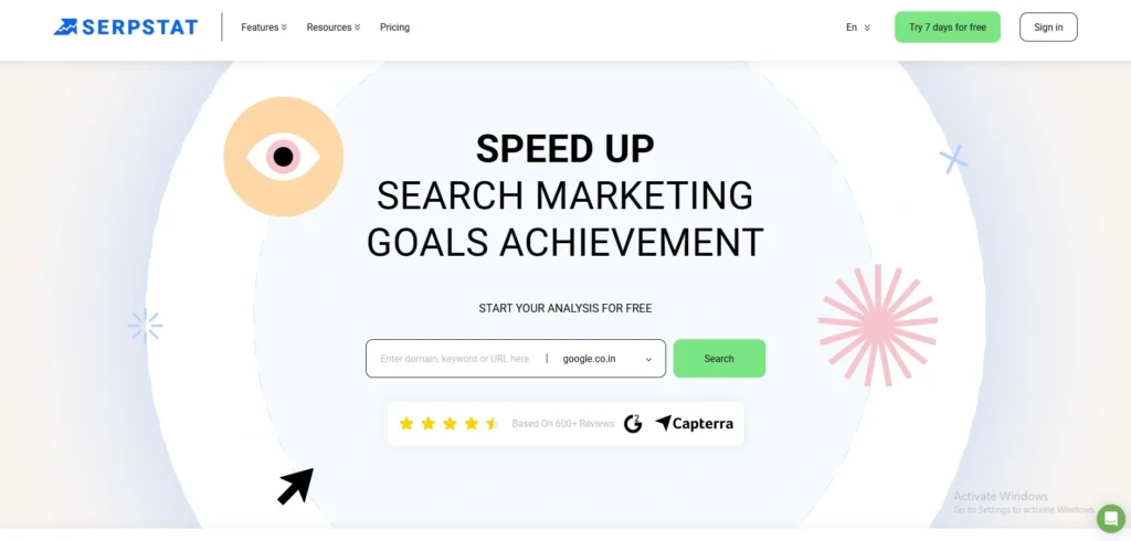 Google Ads competitor analysis tool- Ser‍pstat