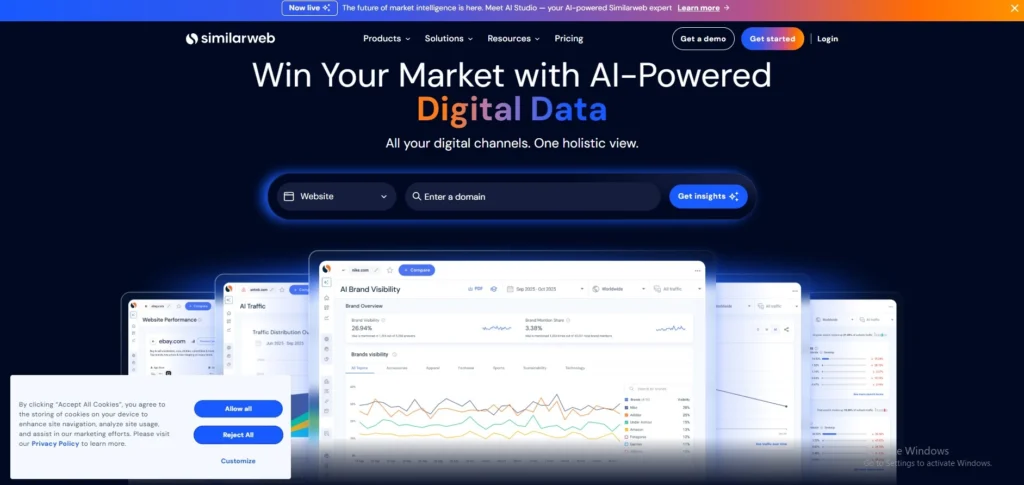 Google Ads competitor analysis tool- SimilarWeb‌ 