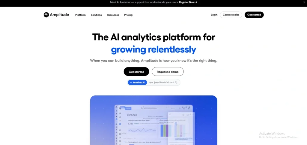 Ecommerce Analytics Tool- Amplitude