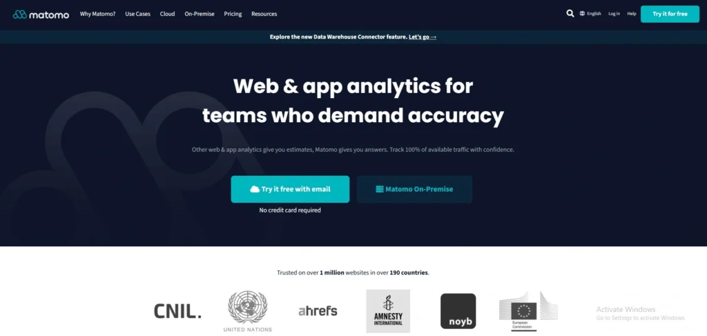 Ecommerce Analytics Tool-Matomo