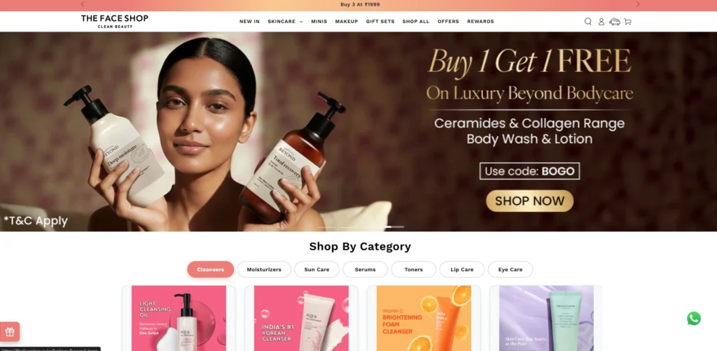 Korean companies in India-The Face Shop