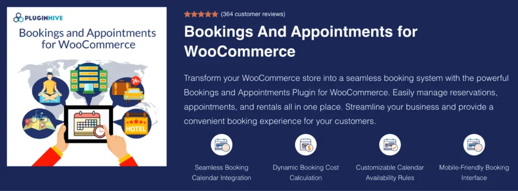 Bookings and Appointments for WooCommerce