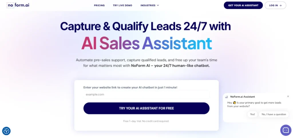 NoForm AI -  AI Sales Assistant Software
