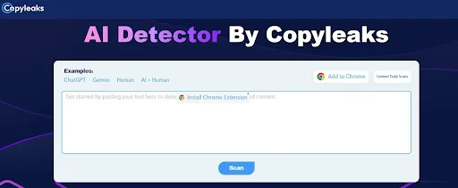 AI detectors for teachers - CopyLeaks AI Checker