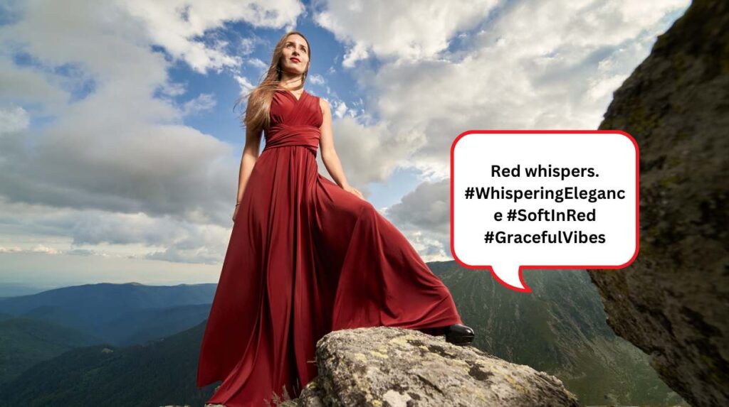 Red Dress Caption