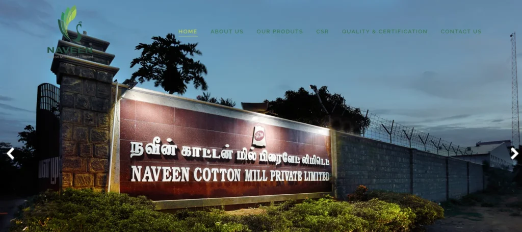 Textile Companies in Tamil Nadu - Naveen Cotton Mill