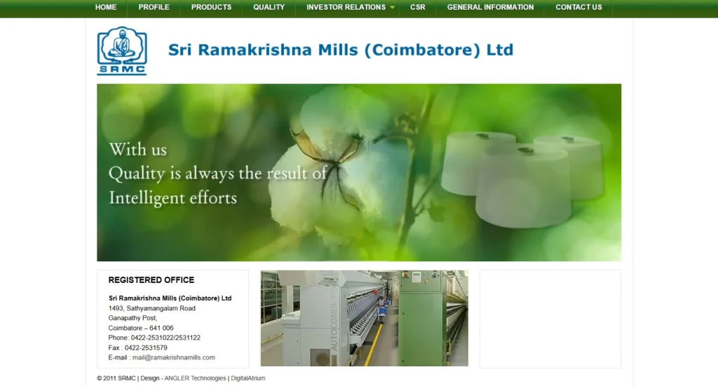 Textile Companies in Tamil Nadu - Sri Ramakrishna Mills Limited