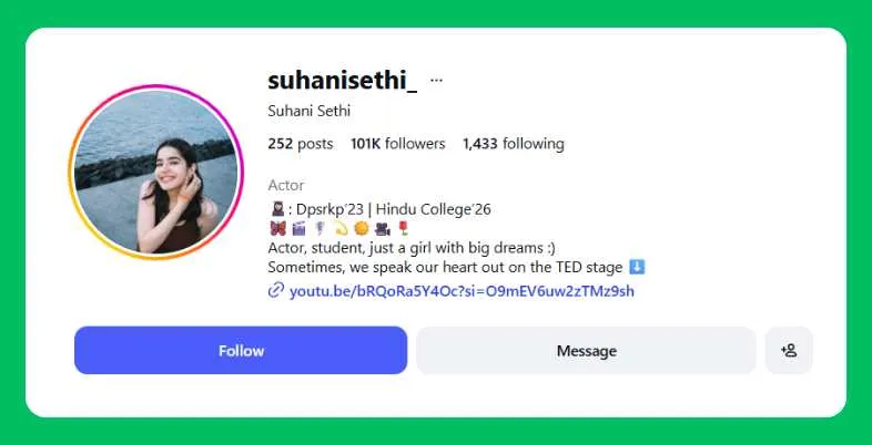 Instagram Bio for Students