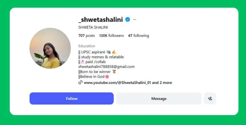 Instagram Bio for Students