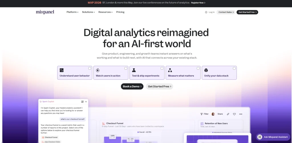 ECommerce Data Analytics Software-Mi‍xpanel