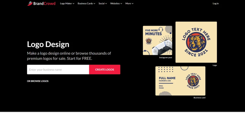 Web Design Tool - BrandCrowd