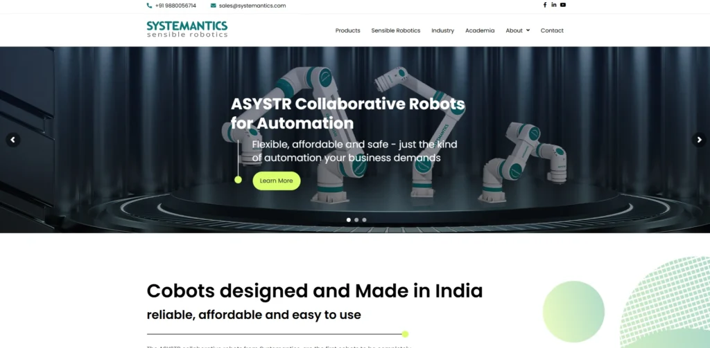  Ro⁠bot Manufacturer‌s i⁠n India-Syst‌e‍‌mantics