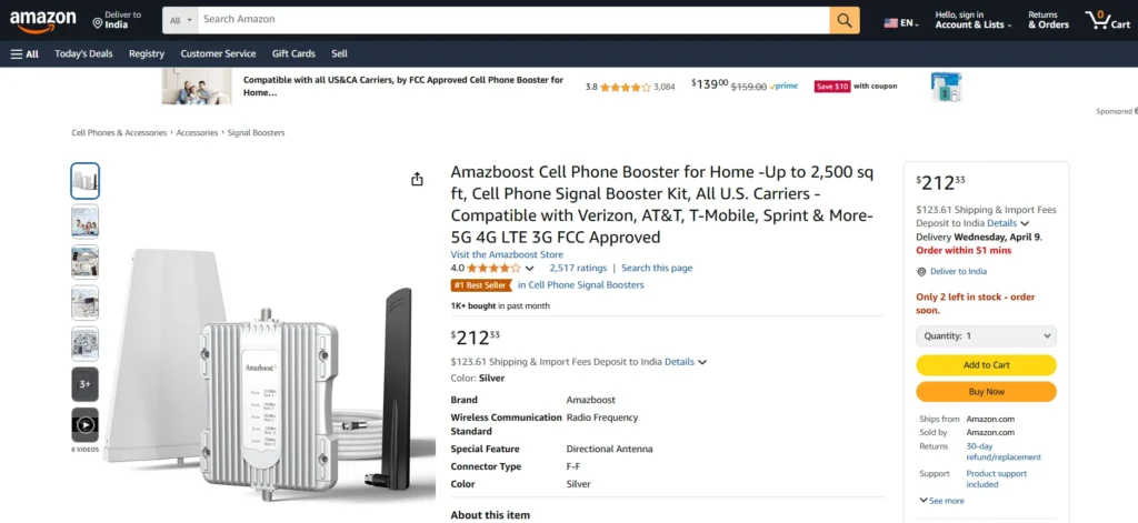 Cell Phone Booster - Amazboost A1 Signal Booster