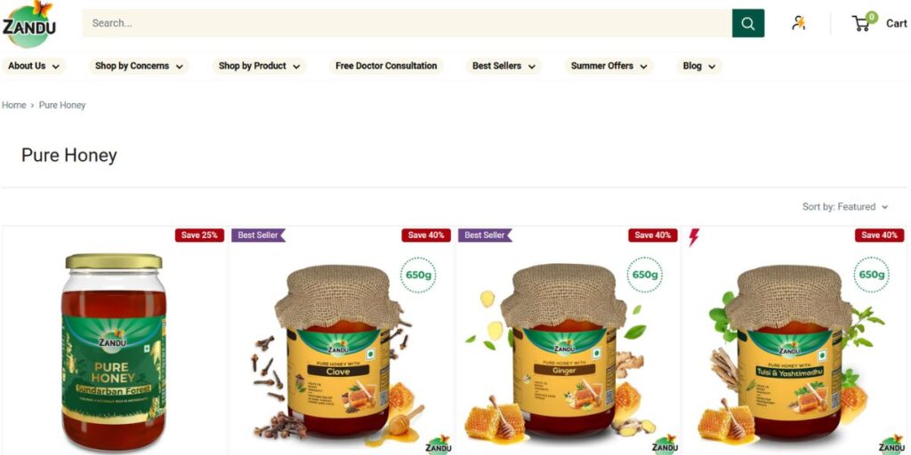 Best Honey in India - Zandu Pure Honey