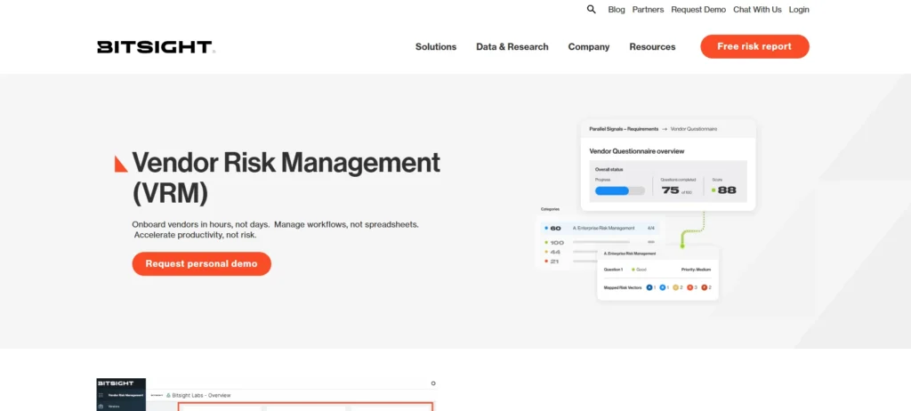 Bitsight-IT Vendor Risk Management Solutions