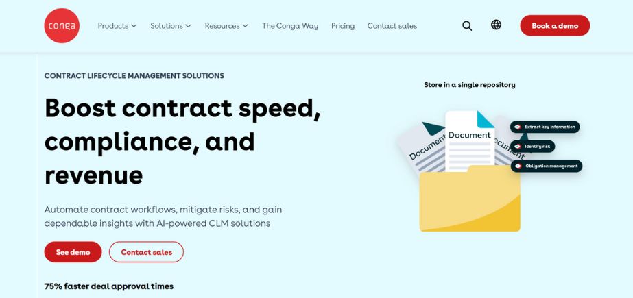 Contract Lifecycle Management Tool - Conga Contracts