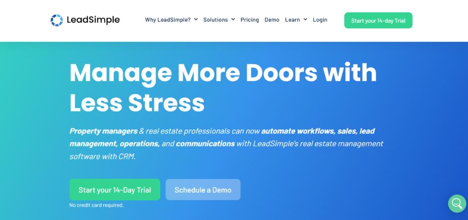 Property management CRM software - LeadSimple